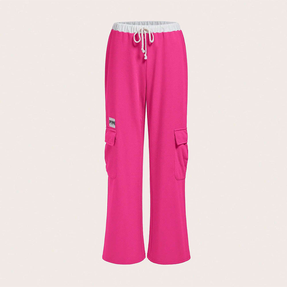 Løse Lige Bukser med Snøre i Taljen - High Street Workwear Fritidsbukser
