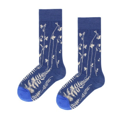 Autumn and winter personality Europe and the United States abstract art socks men and women couples college wind tube socks street tide socks