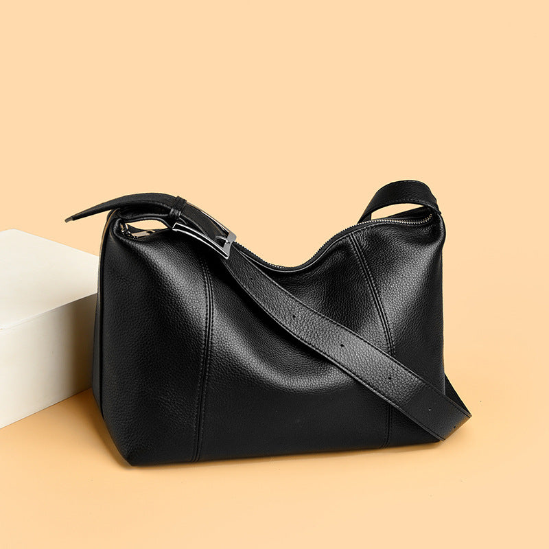 Full-grain Leather Large-capacity Crossbody Bag