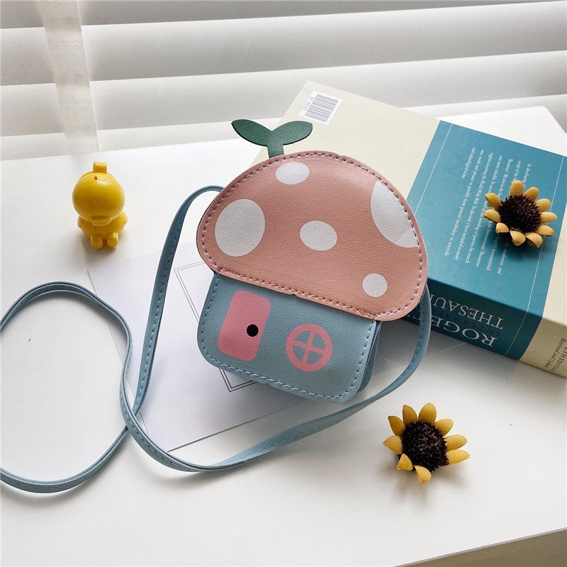 Cartoon Cute Children's Bag Shoulder Bag Korean Casual Messenger Bag Small Mushroom Coin Purse