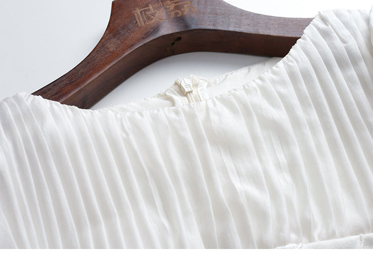 Exquisite Pearl Jacquard High Waisted A-line Skirt