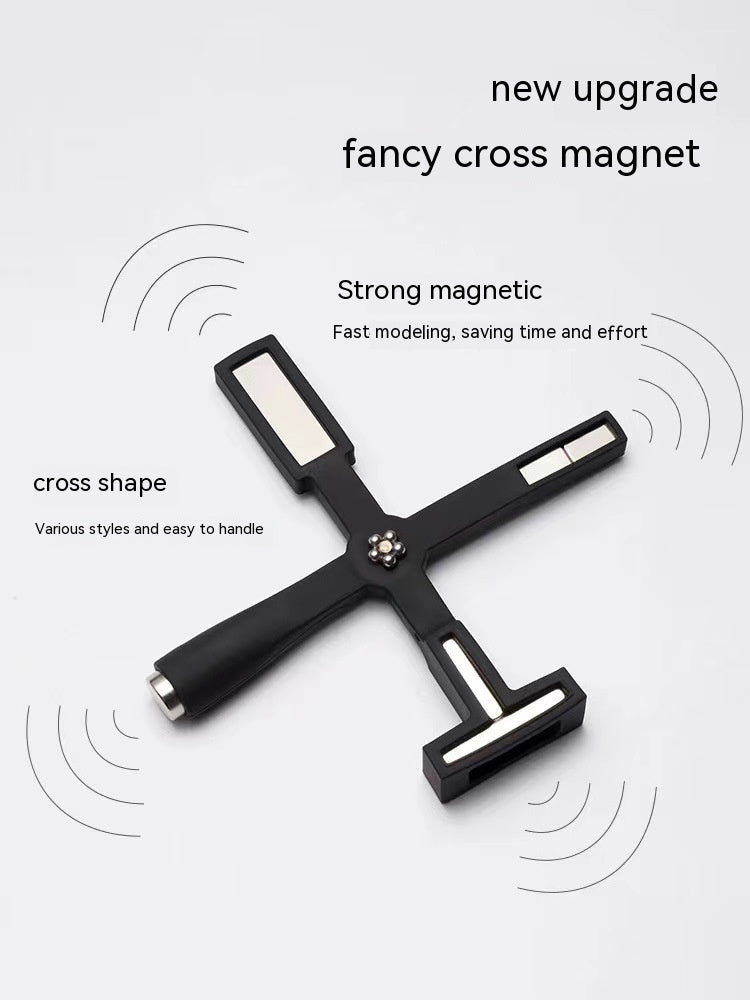 Cross-shaped Strong Magnet New Pattern Multi-functional Cat's Eye Manicure Implement