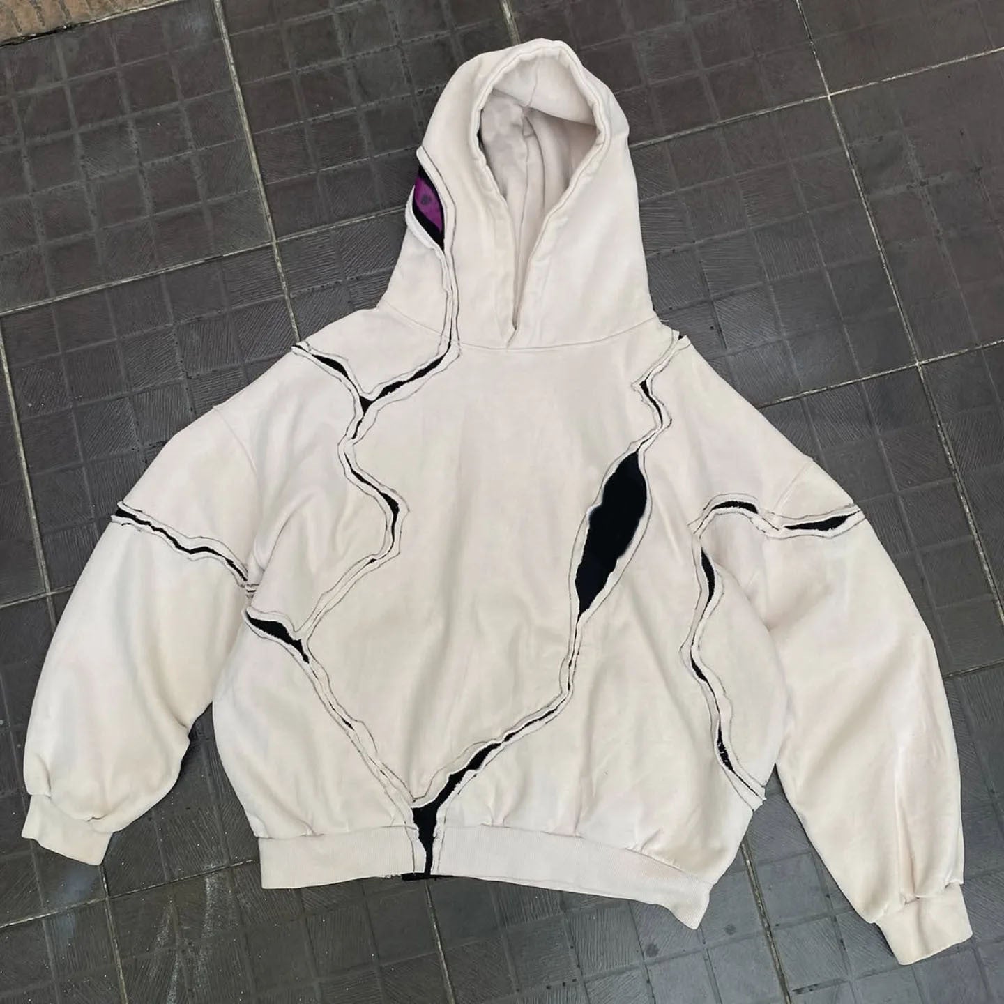 Women's Loose Fashion Dark Line Hooded Sweater