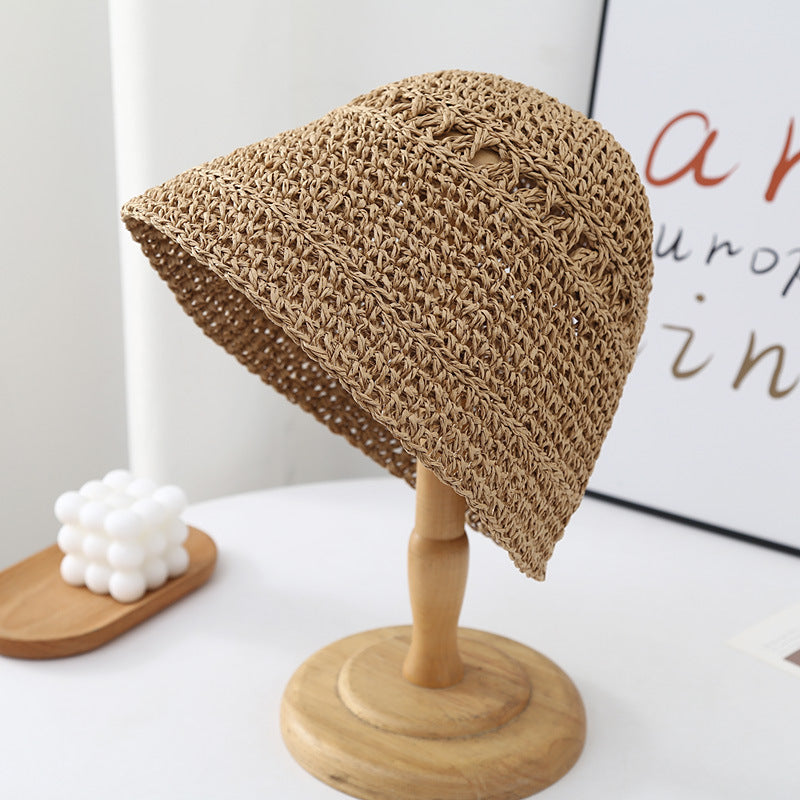 Fisherman's Hat Children's Woven Straw Hat Foldable Korean