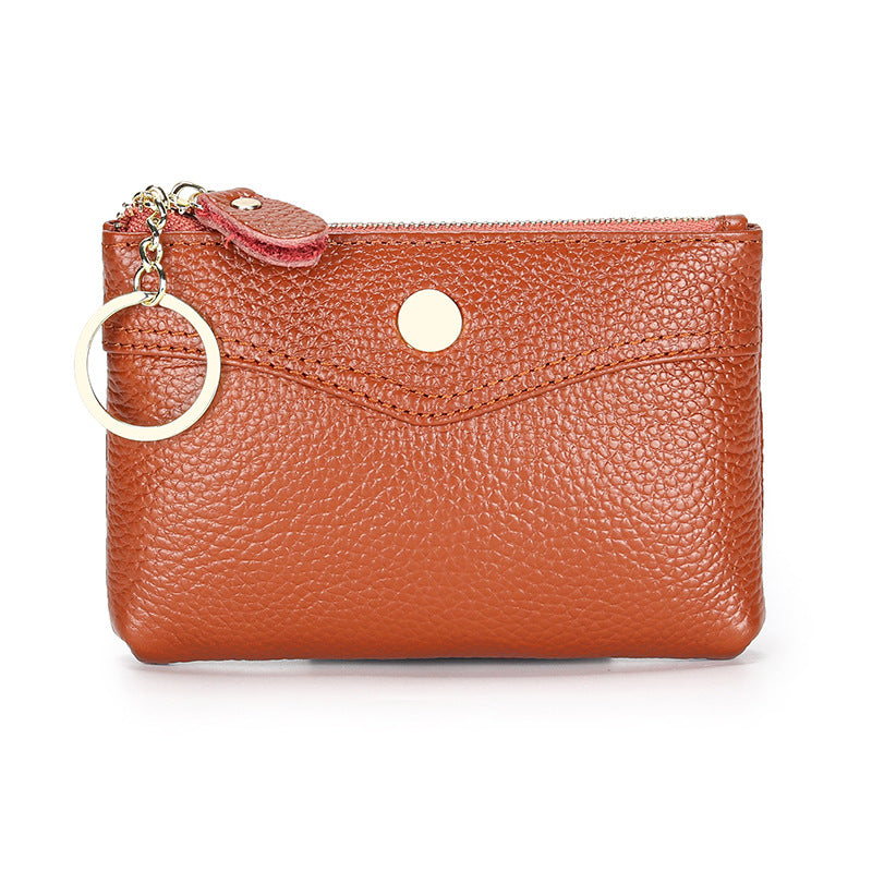 Short mini leather coin purse