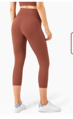 New Fitness Yoga No T-line Nude High-waist Beautiful Buttocks Cropped