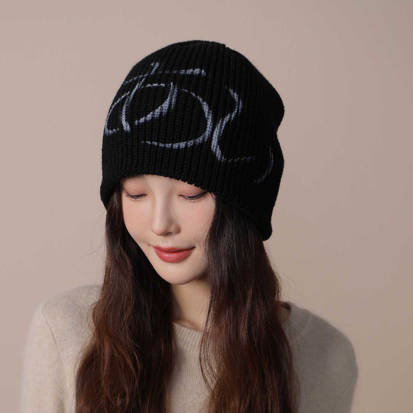 Woolen Cap Children's Autumn And Winter Big Head Circumference Knitted Hat Traveling And Shopping