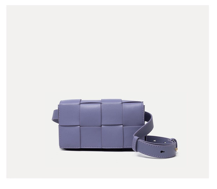 New Style Chest Bag, Leather Woven Small Square Bag
