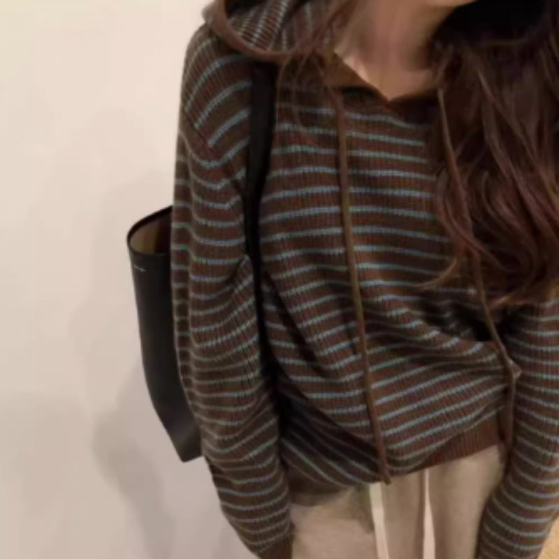 Loose Soft And Lazy Style Knitted Sweater Jacket For Women