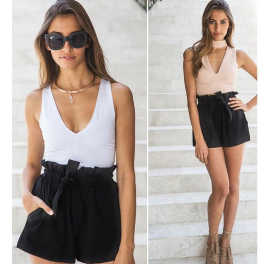 A-shAped short with eAr edge 5 size 6 color women's stock