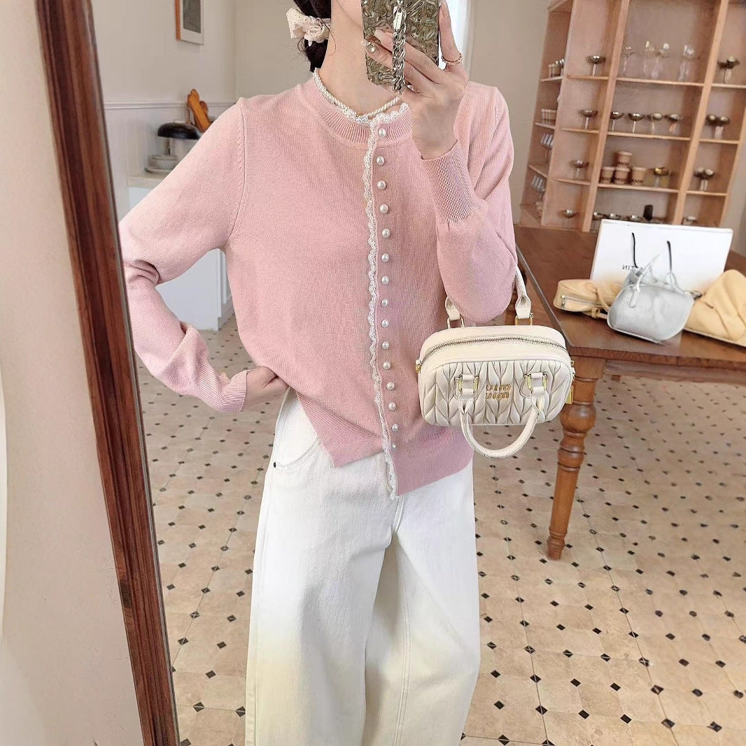 Women's Western Style Youthful-looking Chic Round Neck Long Sleeve Top