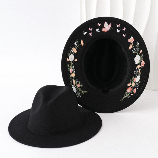 Cross-border Flat Dome Australian Pure Wool Felt Hat