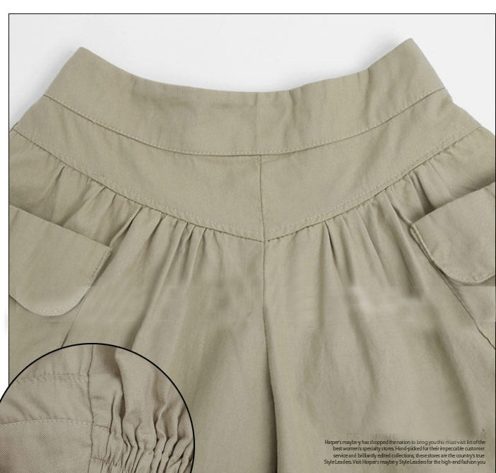 Plus gødnings XL kvinders fedt mm løse shorts sommer afslappet elastisk talje brede ben var tynde hotpants