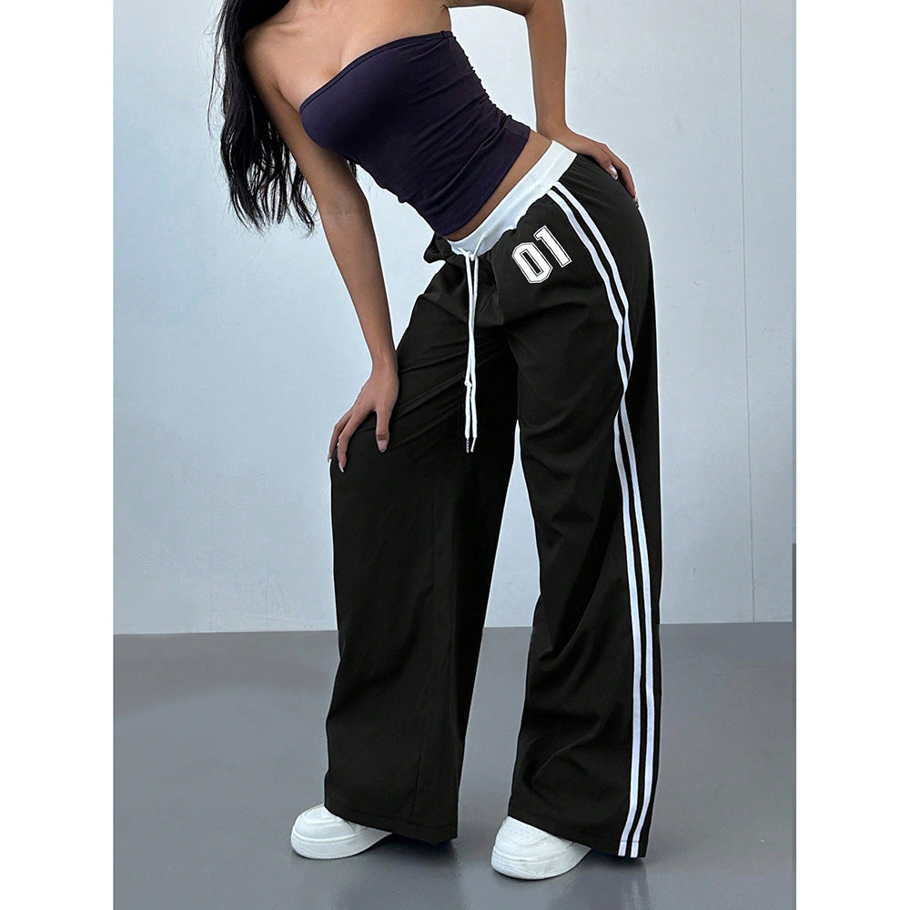 Loose Trendy Digital Printing Design Sense All-matching Long Pants