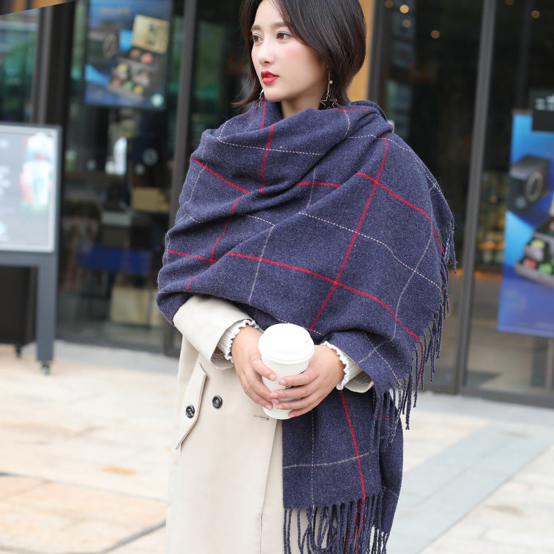 Ladies Winter Imitation Cashmere Shawl All-match Thickening