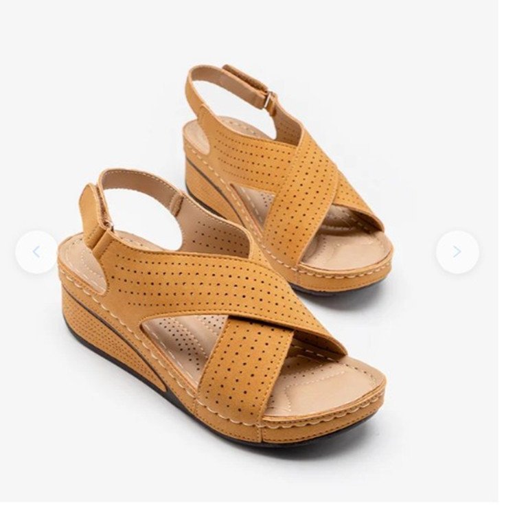 Car Stitching Breathable Velcro Hollowed Out Mom's Shoes