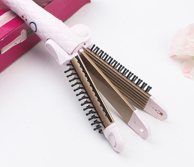 Curly hair bar female net red section straightening fan small dual-use bangs do not hurt hair corn hot splint female big wave students