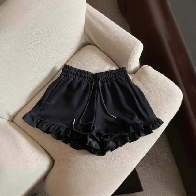 Real-shot Ruffled-edge Designer-style Niche Sporty Casual Shorts