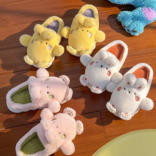 Indoor Warm Middle And Older Children Parent-child Cotton Slippers Female