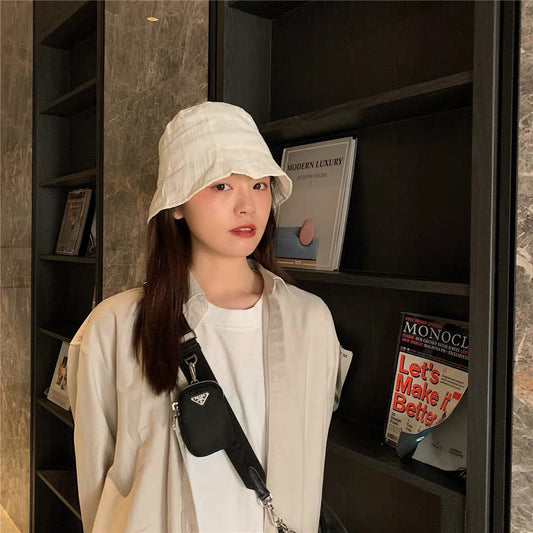Women's Retro Sun Protection Vertical Stripes Versatile Fisherman Hat
