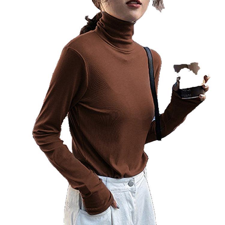 Dame Efterårs- Og Vintermode Trendy Koreansk Stil Underdelsskjorte
