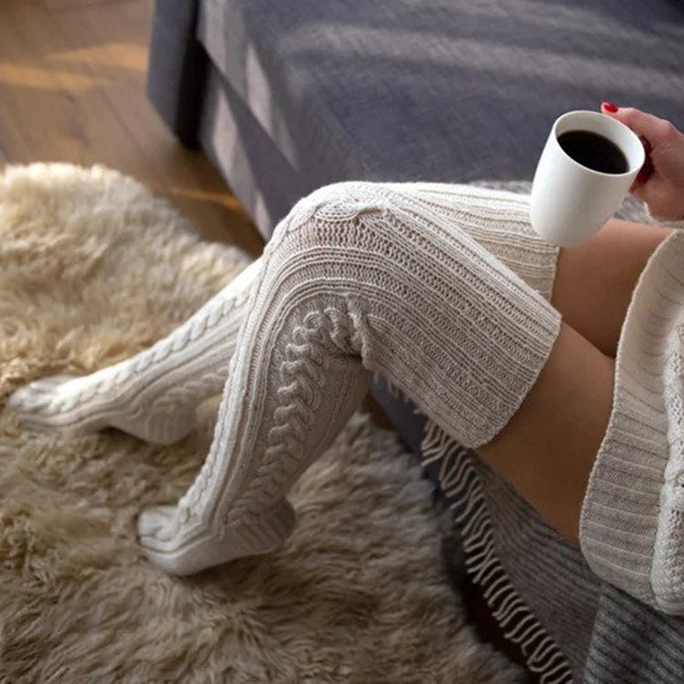 Autumn And Winter New Twist Bunching Socks Knitted Woolen