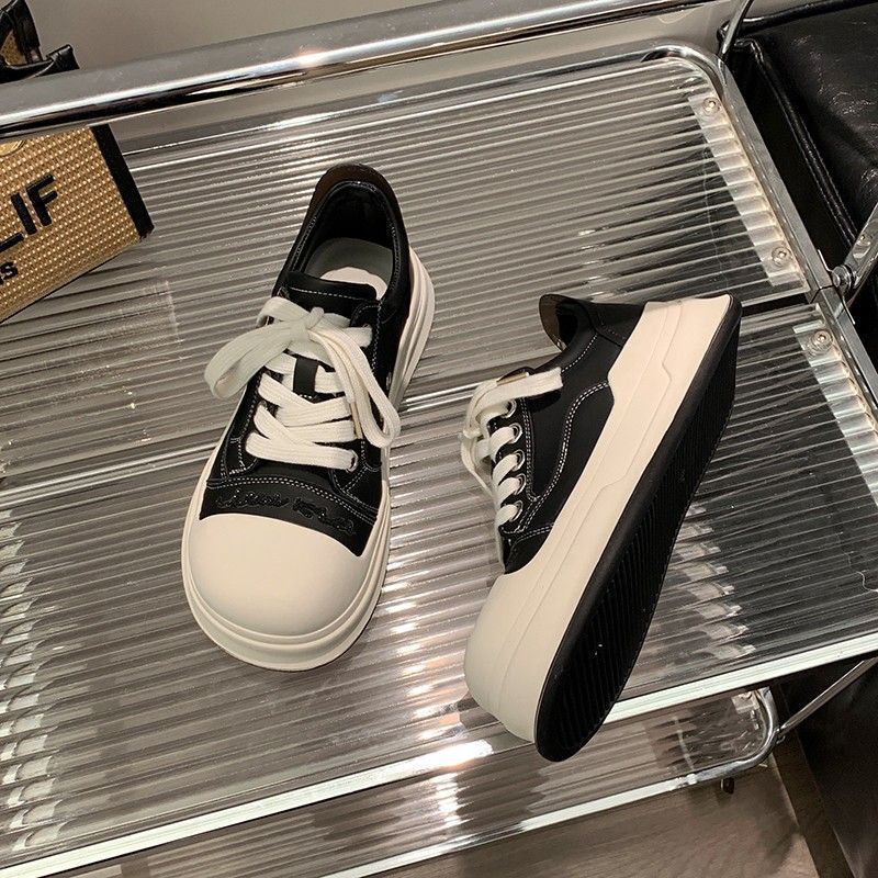 New Autumn Thick Bottom Dad Shoes All-match Increased By Bread Shoes