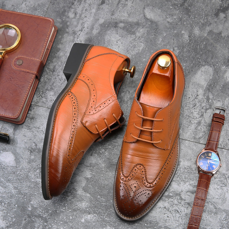 Fashion Men's Shoes With Laces Fashion Casual Leather