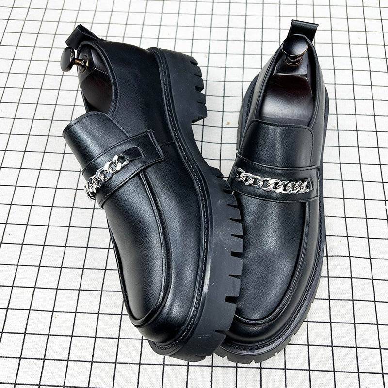 Black Hairstylist Korean Style British Casual Slip-On Shoes