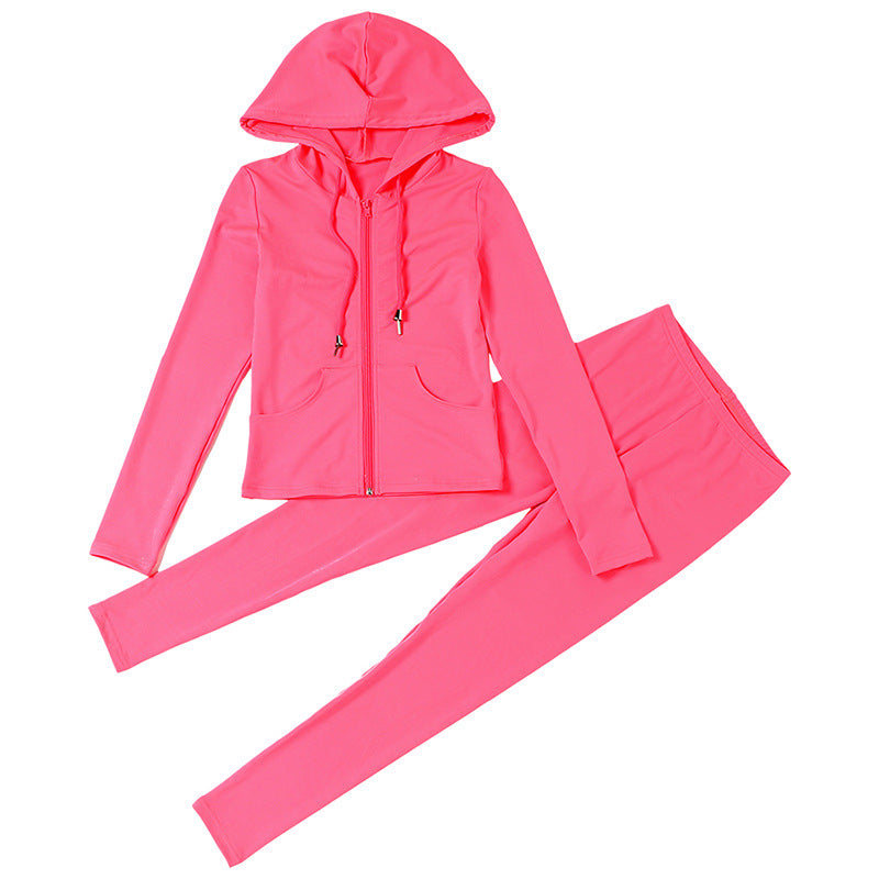 New Women's Clothing Autumn Cardigan Hooded Slim Fit Sports And Leisure Suit
