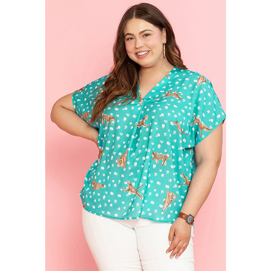 European And American Thin Loose Plus Size Short Sleeve