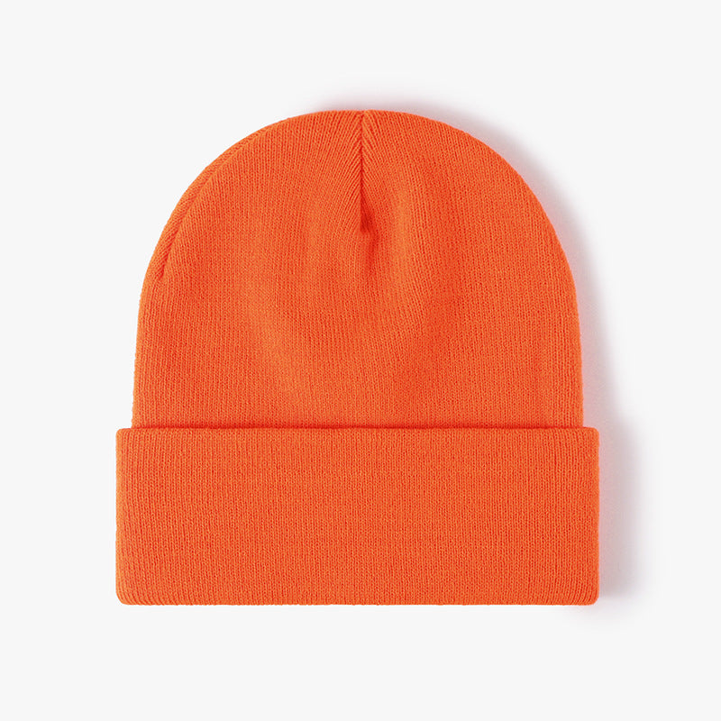 Autumn And Winter Light Board Warm Thickened Double-layer Simplicity Women's Knitted Hat