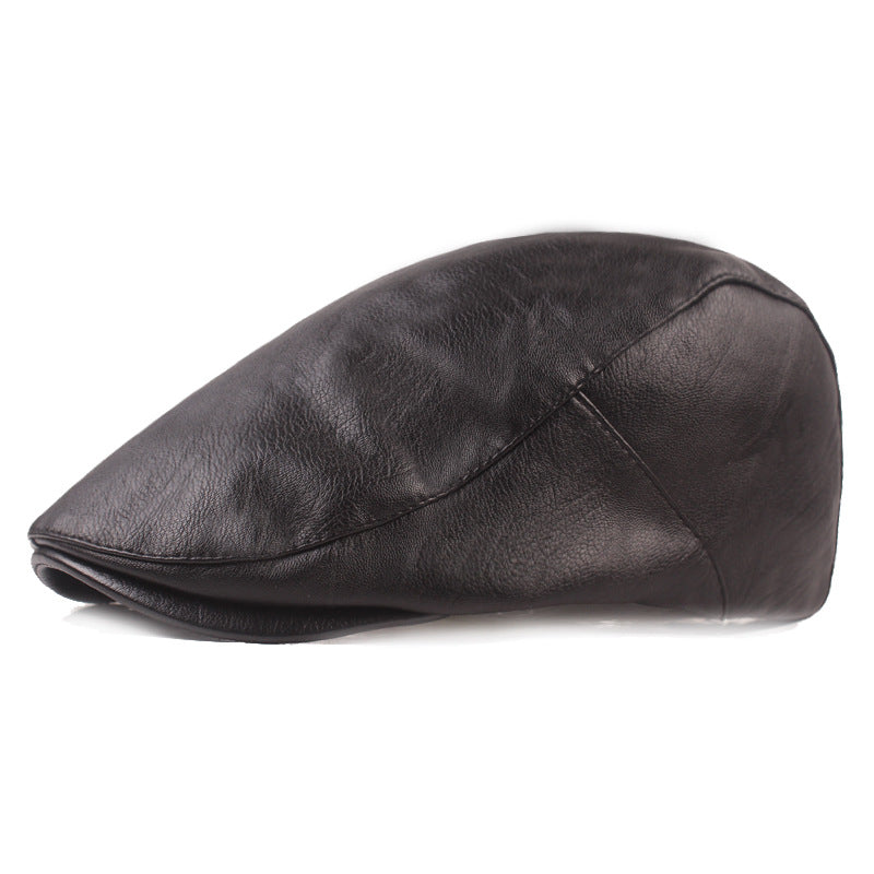 Men's Fashionable Leather Forward Hat