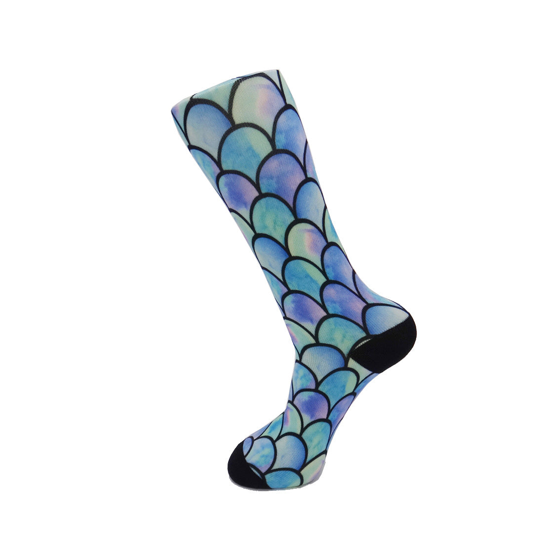 DIY Printed Socks With Fish Scale Pattern