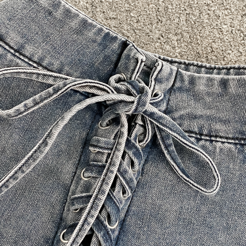 Vintage Temperament Washed Ground Old Denim Shorts