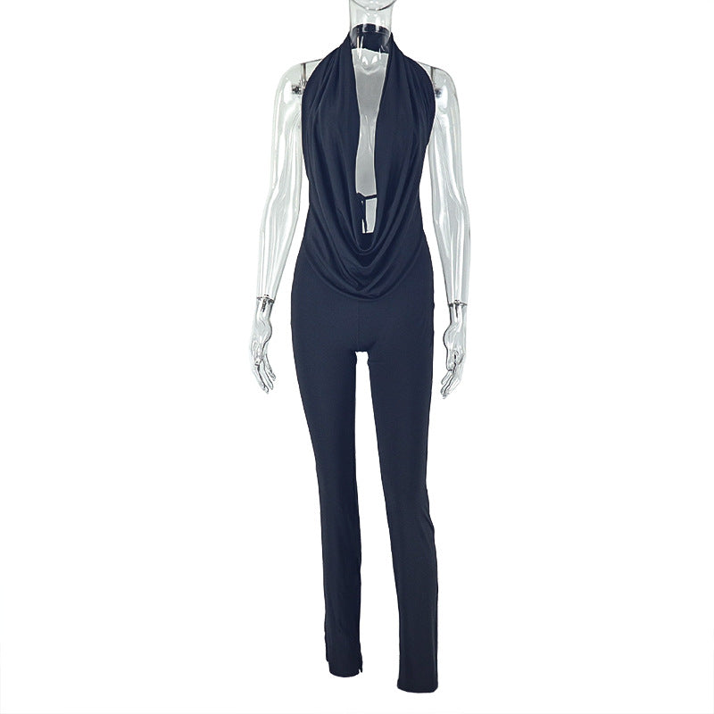 Womens Stylish Halterneck, Backless Top And Pants Set