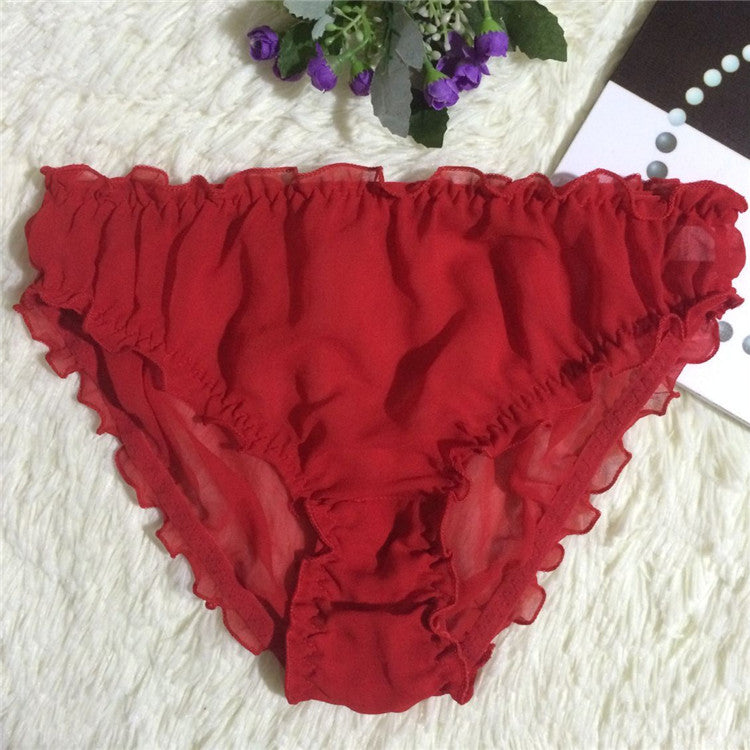 Panties Sexy Translucent Silk Ladies Triangle