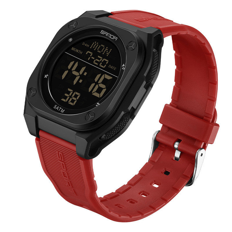 Sandar Best-selling Transparent Electronic Watch With A Large Square Single-display Dial