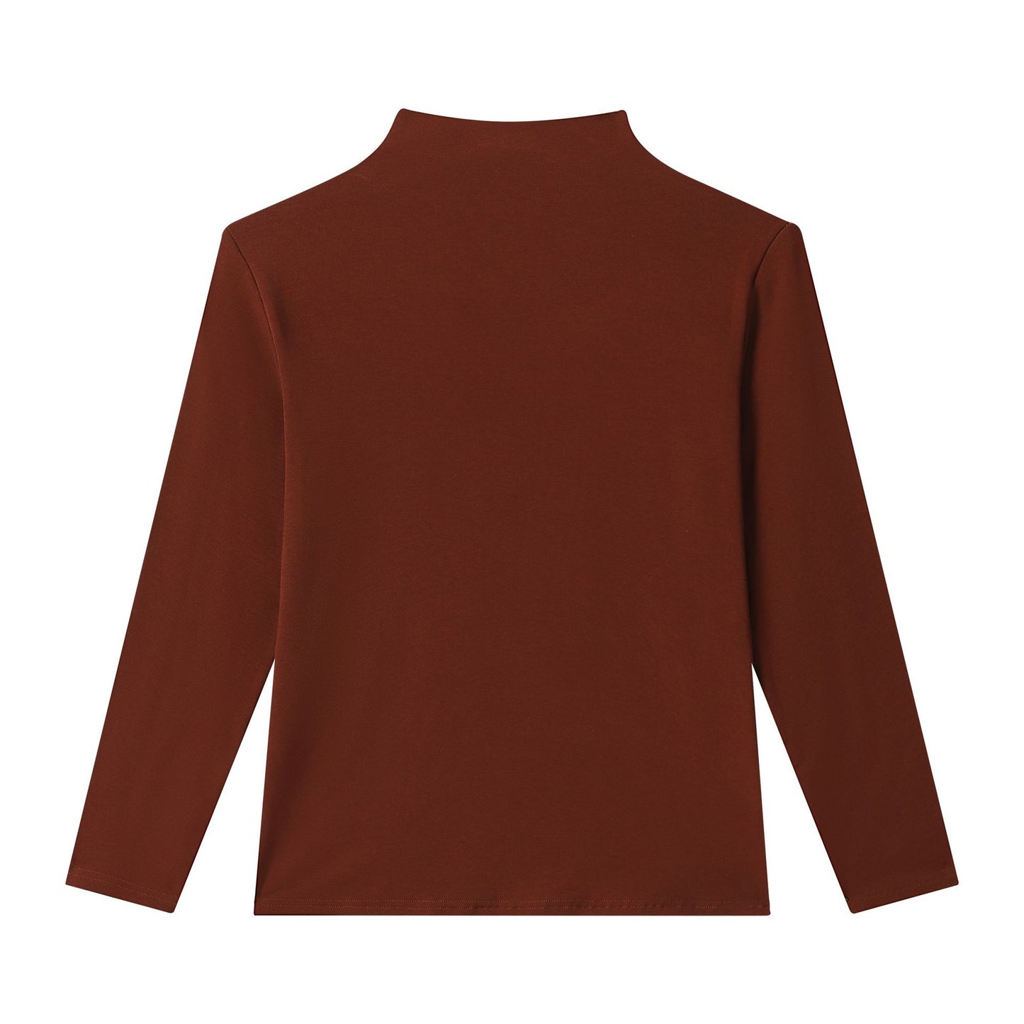 Womens Long-sleeve Mock-neck Base Layer With A Threaded Neckline
