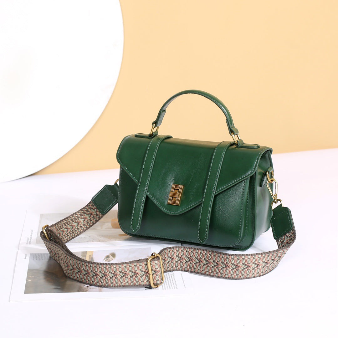 Full-grain Vegetable-tanned Cowhide Tote Bag With Large Capacity