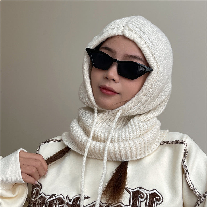Pull Rope Simple Knit Head Hat