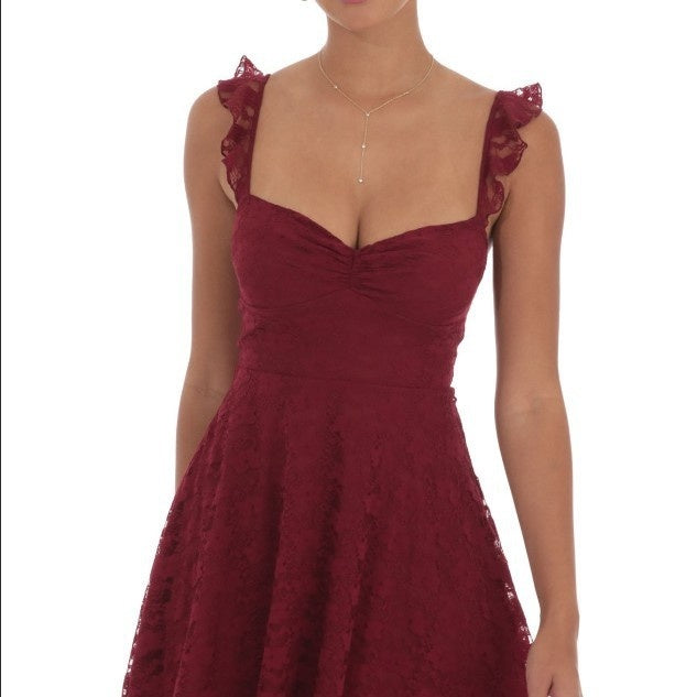 Fashionable Sexy Backless Lace Slip Dress For Women