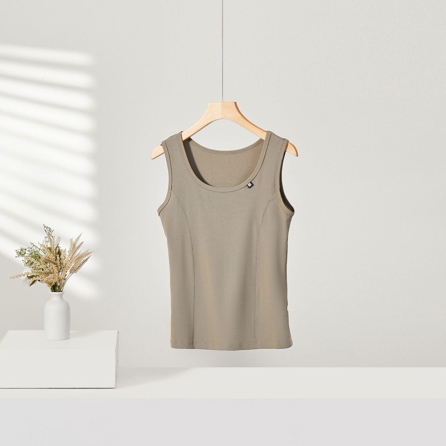 Women's U-neck Vest Slim Top Bottoming Shirt