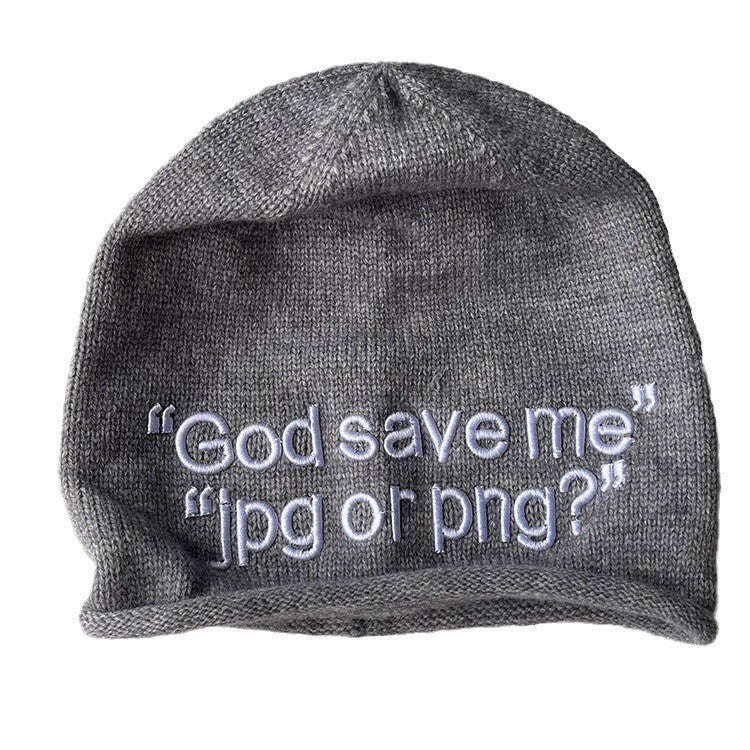 Fashion Letter Curling Pile Heap Cap