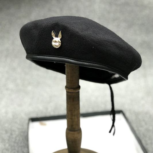 Bunny Beret Wool Japanese Style All-matching British Hat