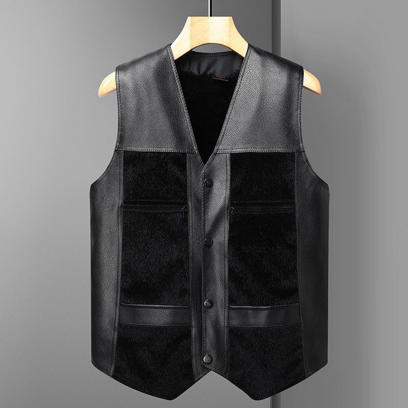 Mens Winter Fleece Lined Vest With Pockets