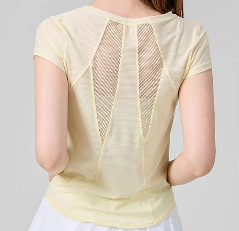 Yoga Blouse Thin Quick Drying Clothes Short Sleeve Fitness Sports Top