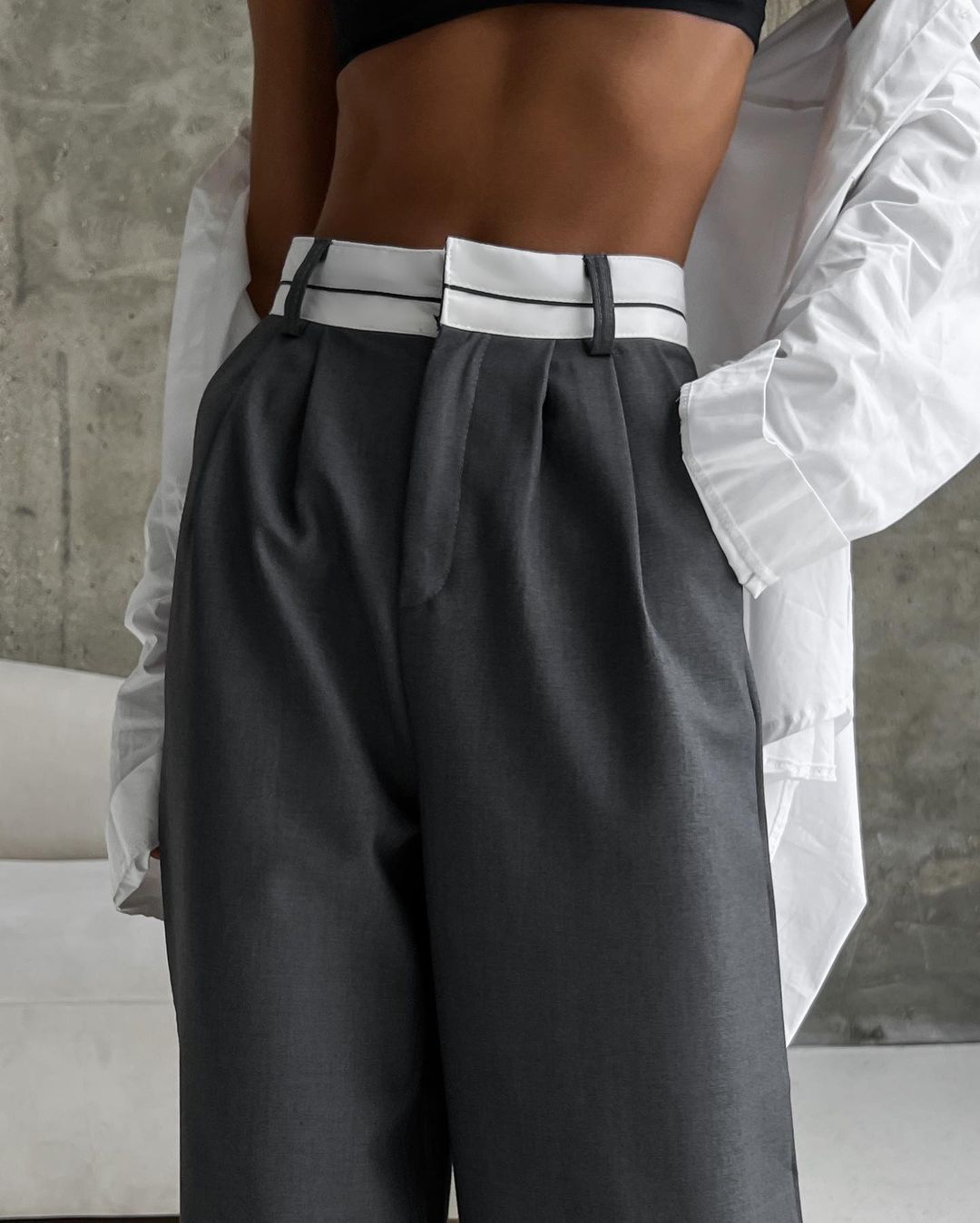 Women's Solid Color Fashion Slimming Casual Mopping Suit Pants