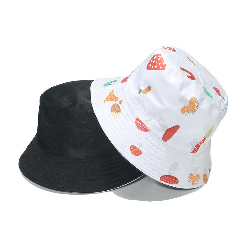 Kvinders fashionable bøllehat med print og solskærm