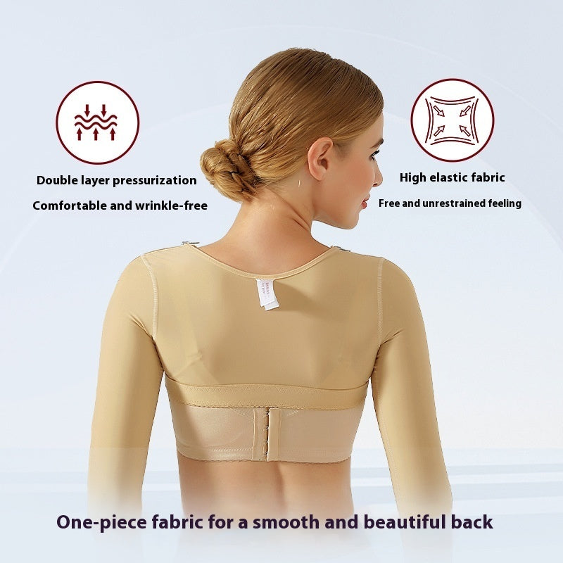 Supernumerary Breast Shoulder Pad Three-quarter Sleeve Body Shaping Top One Piece
